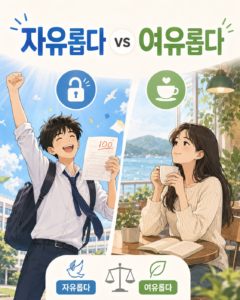 자유롭다 vs 여유롭다