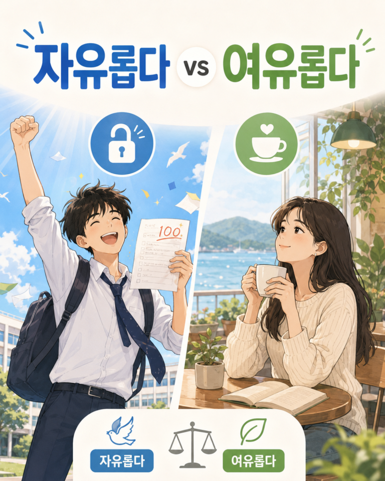 자유롭다 vs 여유롭다